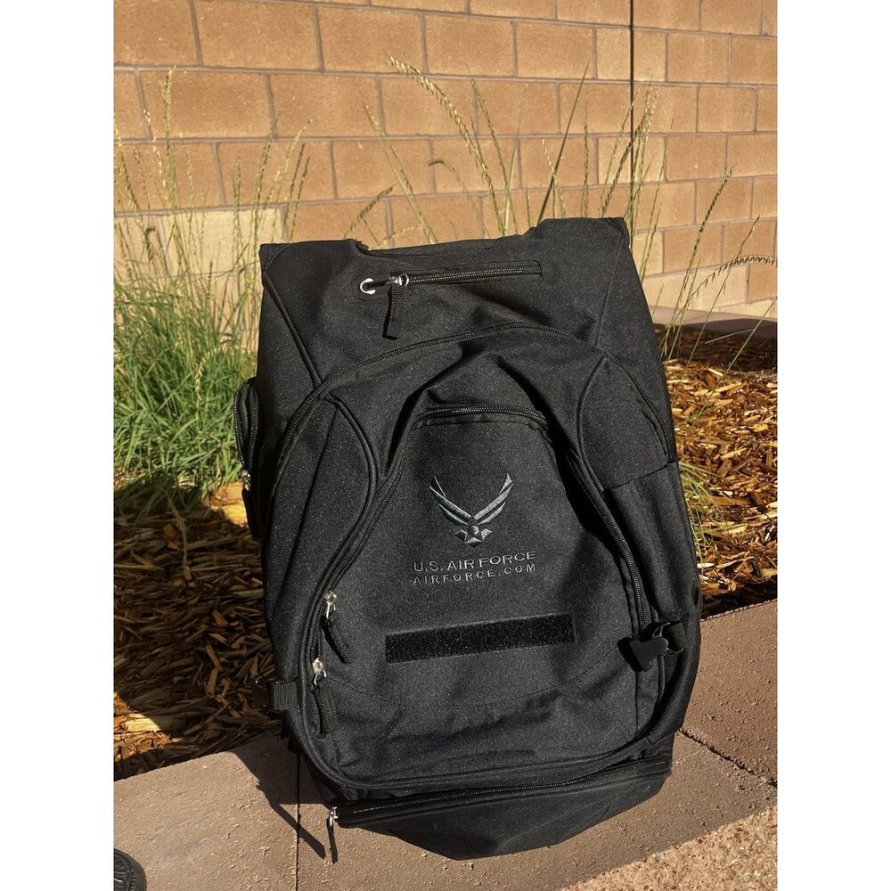 Large U.S. Air Force Backpack Black Padded Adjustable
